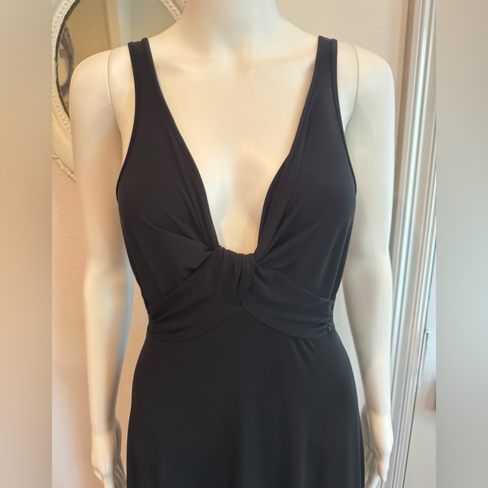 Midnight Carole Hochman Long Black Stretch Lace Nightgown S - Picture 5 of 13